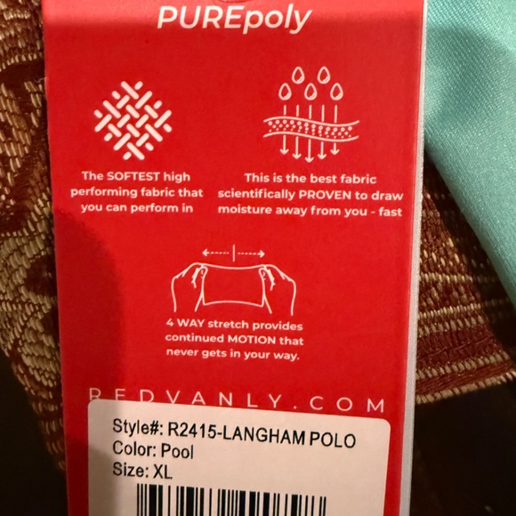 Redvanly Men's XL Pool Langham Polo MSRP $110 - Picture 7 of 8